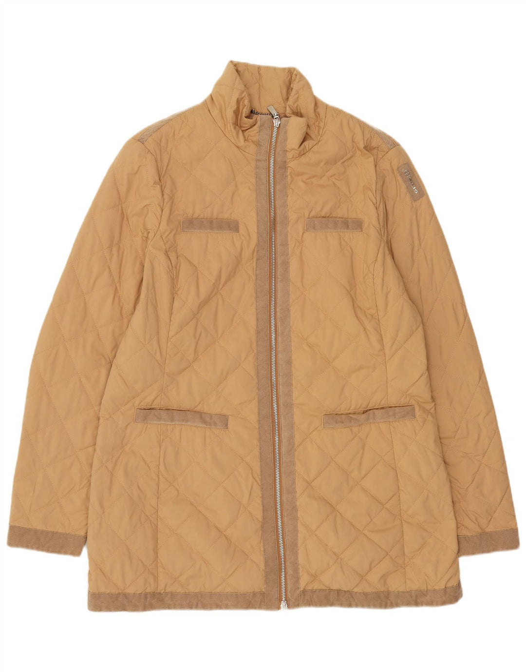 Giacca trapuntata oversize da donna Geox UK 10 Small Beige Poliestere
