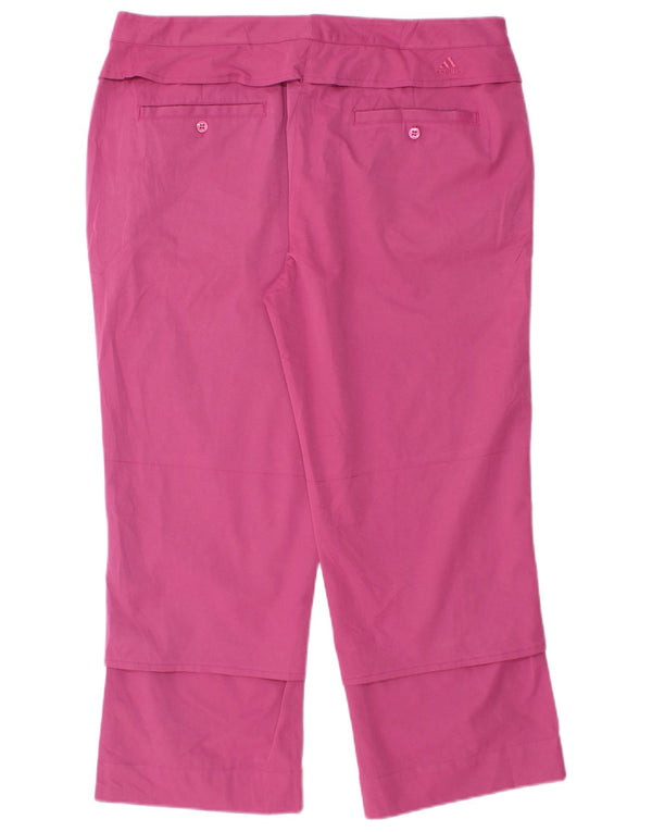 Pantaloni corti Adidas da donna Climacool dritti UK 14 Large W34 L23 Rosa