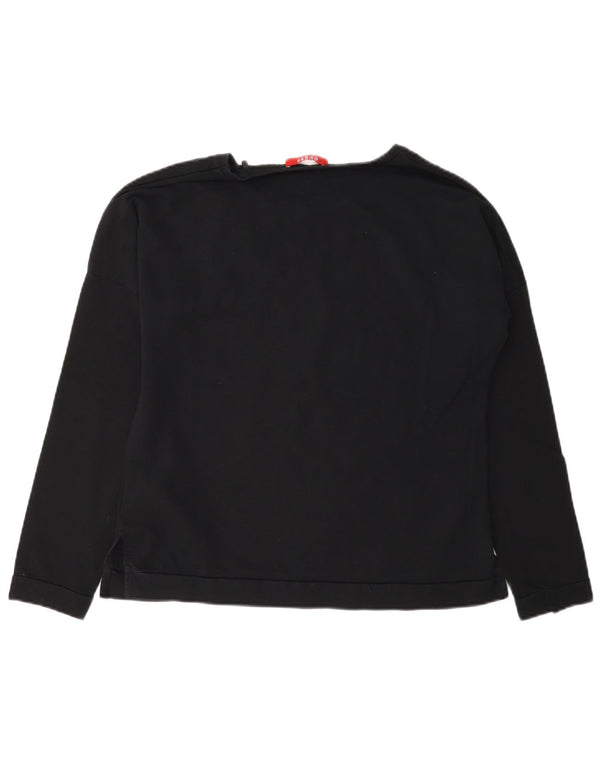 Guess Felpa oversize da donna Maglione UK 8 Piccolo Cotone floreale nero