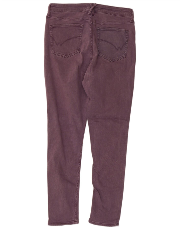 WHITE STUFF Jeans skinny a vita alta da donna UK 14 Large W32 L28 Viola