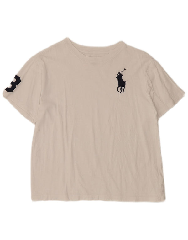 Polo Ralph Lauren T-shirt grafica per ragazzi 14-15 anni grande in cotone bianco