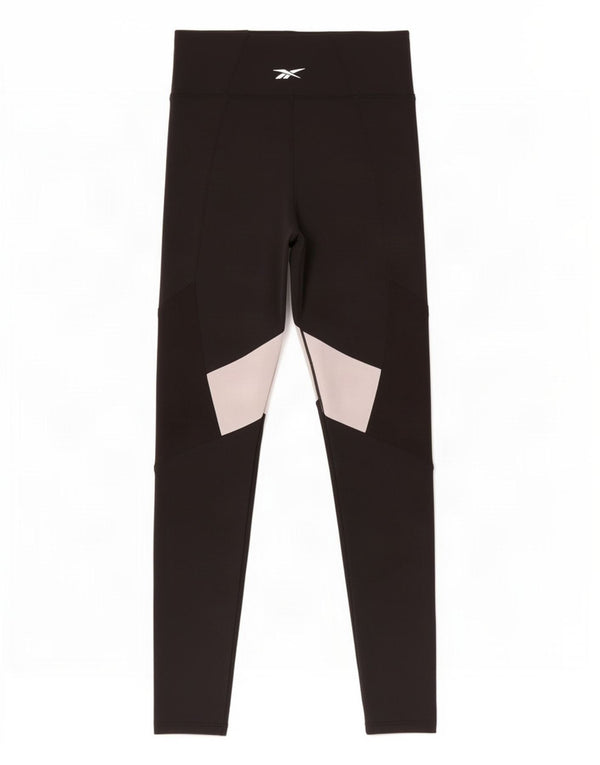 Leggings Reebok da donna UK 4/6 XS nylon color block nero