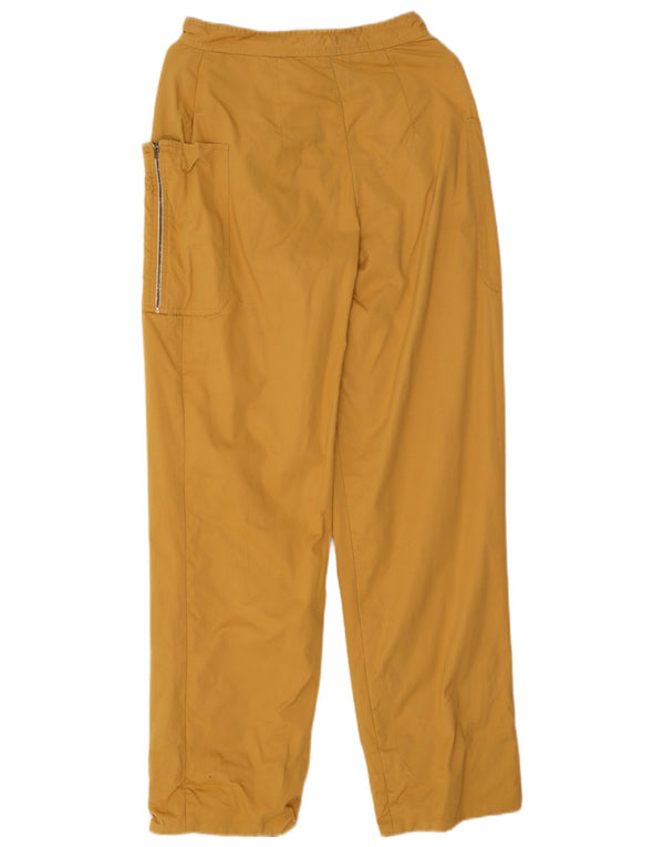 Pantaloni casual dritti da donna vintage IT 42 medi W24 L30 gialli