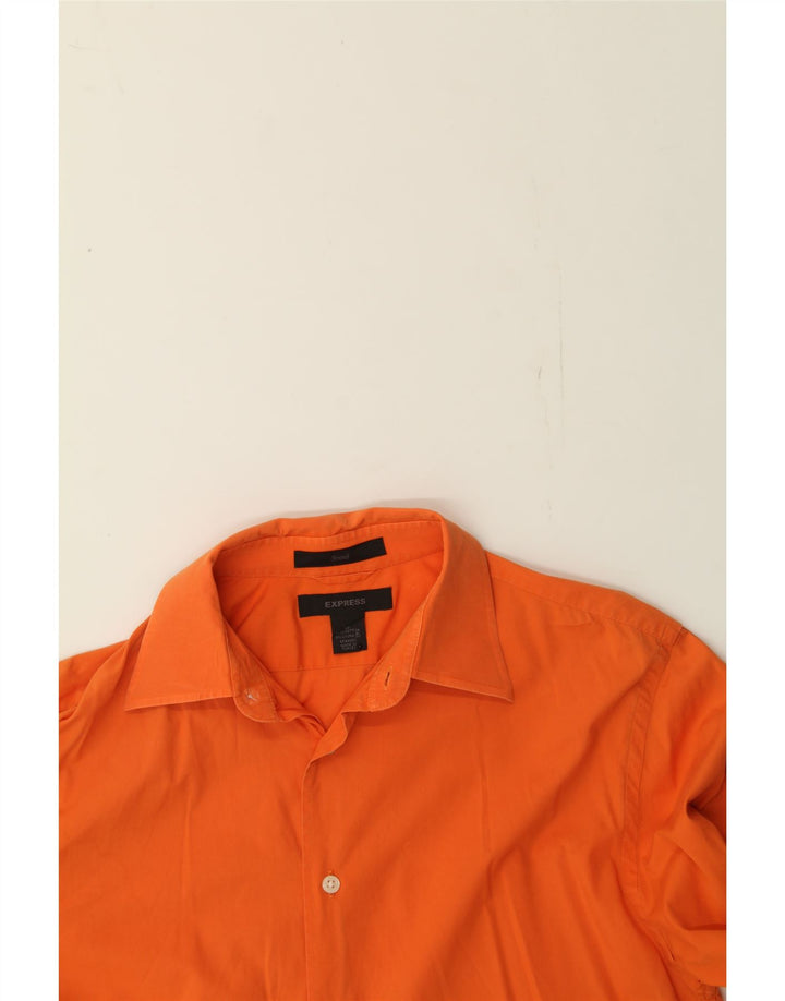 EXPRESS Mens Shirt Medium Orange Cotton Vintage Express and Second-Hand Express from Messina Hembry 