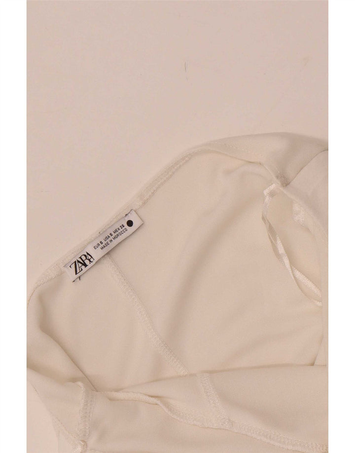 Body senza maniche da donna Zara UK 8 Small bianco