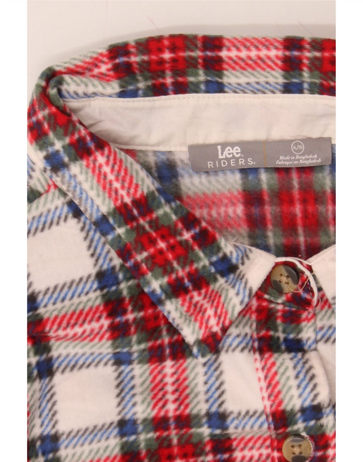 LEE Womens Riders Flannel Shirt UK 18 XL Red Check Polyester Vintage Lee and Second-Hand Lee from Messina Hembry 