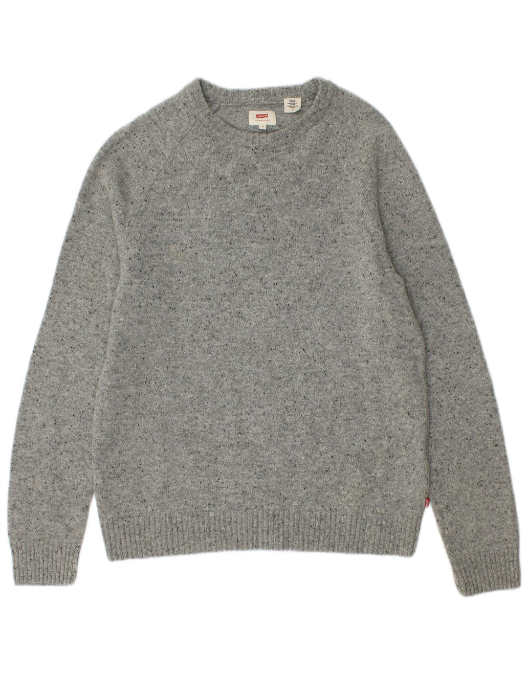 Maglione maglione girocollo da uomo Levi's in lana screziata grigio medio