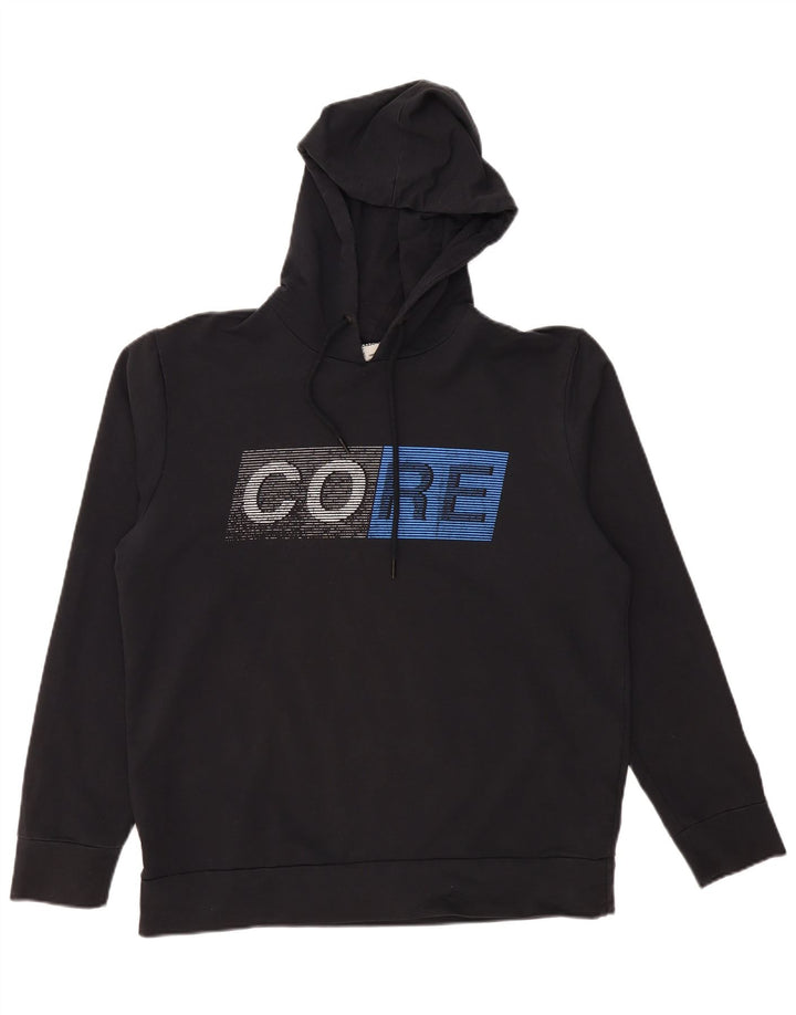 JACK & JONES Felpa con cappuccio grafica da uomo XL in cotone nero