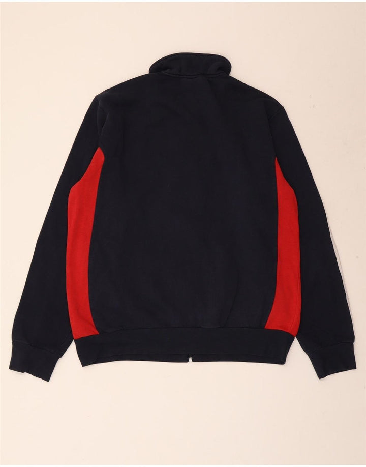 Giacca da ginnastica da uomo Adidas XL in cotone color block blu navy