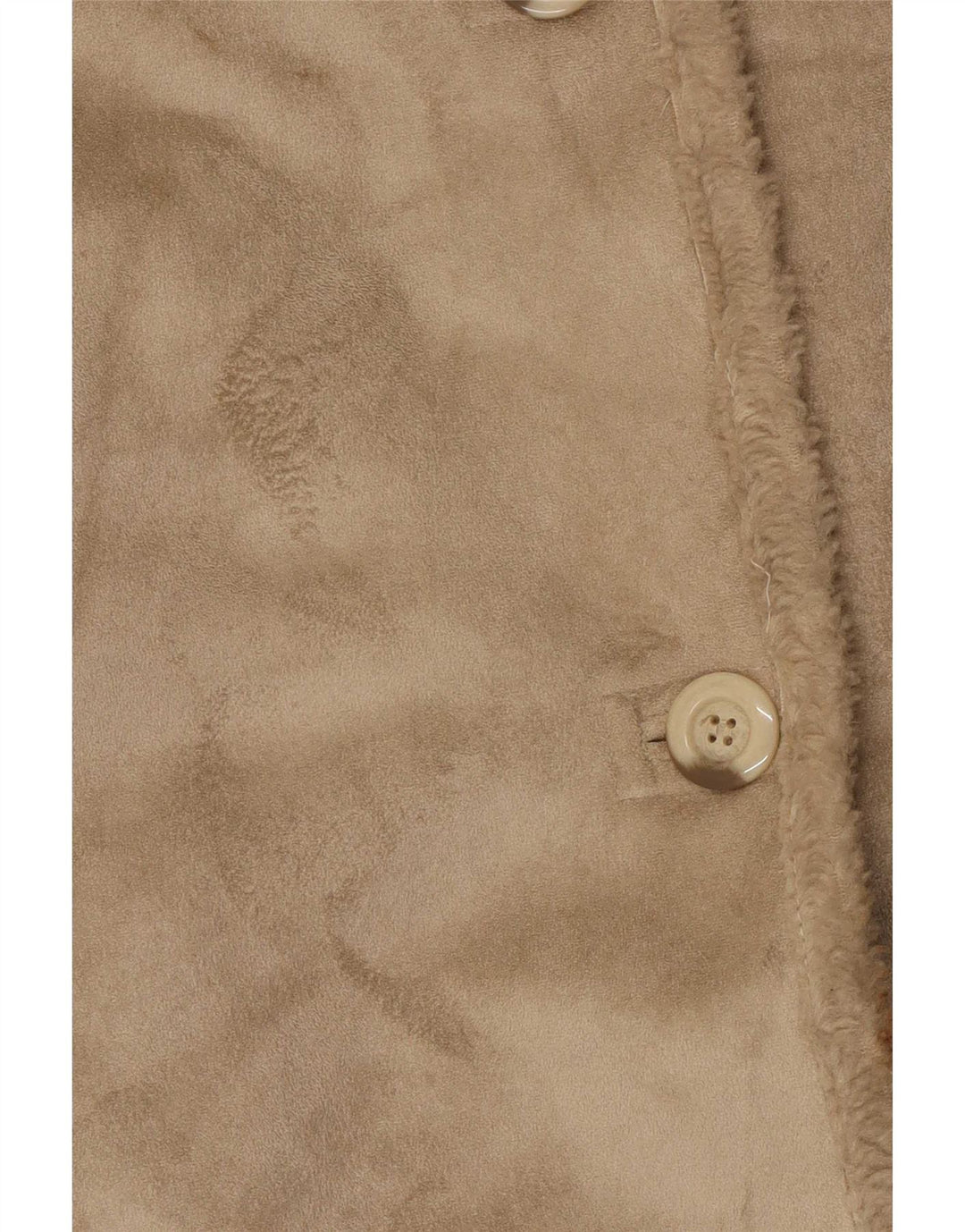 Giacca Sherpa da donna David Barry UK 16 Large Beige Poliestere