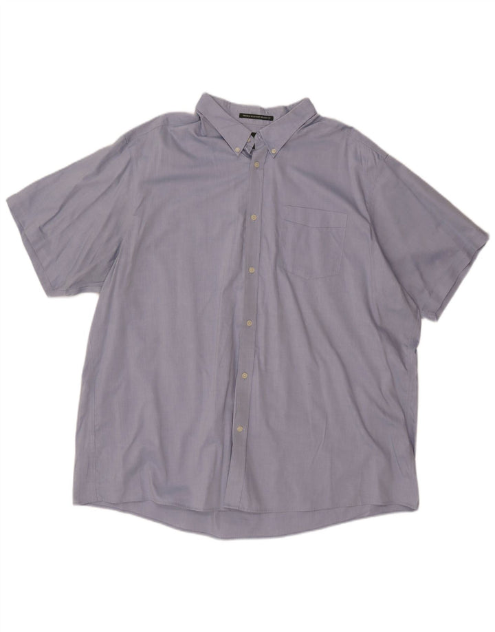 EDDIE BAUER Camicia da uomo a maniche corte vestibilità rilassata 3XL cotone blu