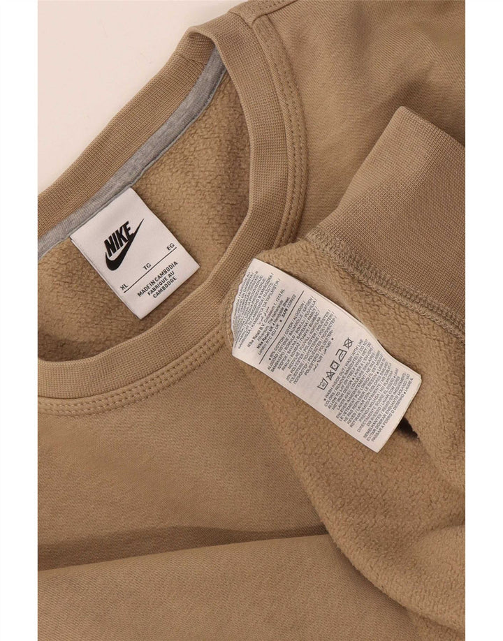 Felpa Nike da uomo con vestibilità regolare, XL, cotone beige