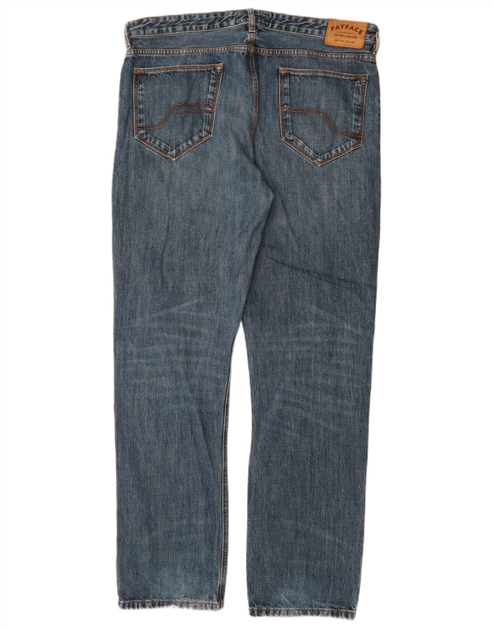 Jeans dritti da uomo Fat Face W34 L33 Blu