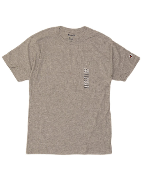 T-shirt da uomo Champion Top in cotone mélange grigio medio