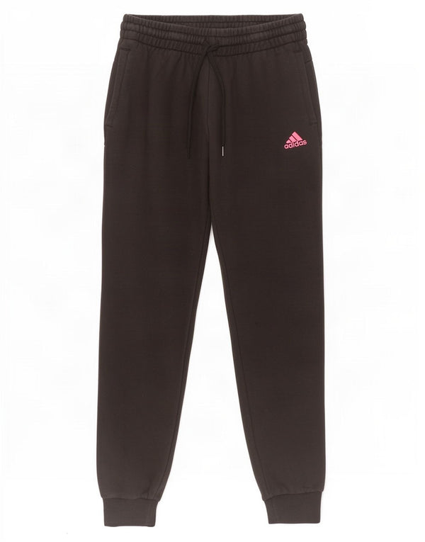 Pantaloni da tuta con grafica Adidas da donna Pantaloni da jogging UK 4/6 XS Nero Sport