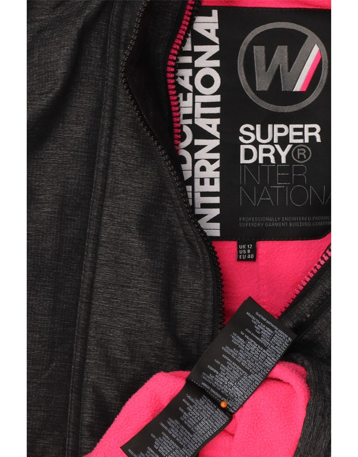 Giacca a vento grafica da donna SUPERDRY UK 12 Grigio medio