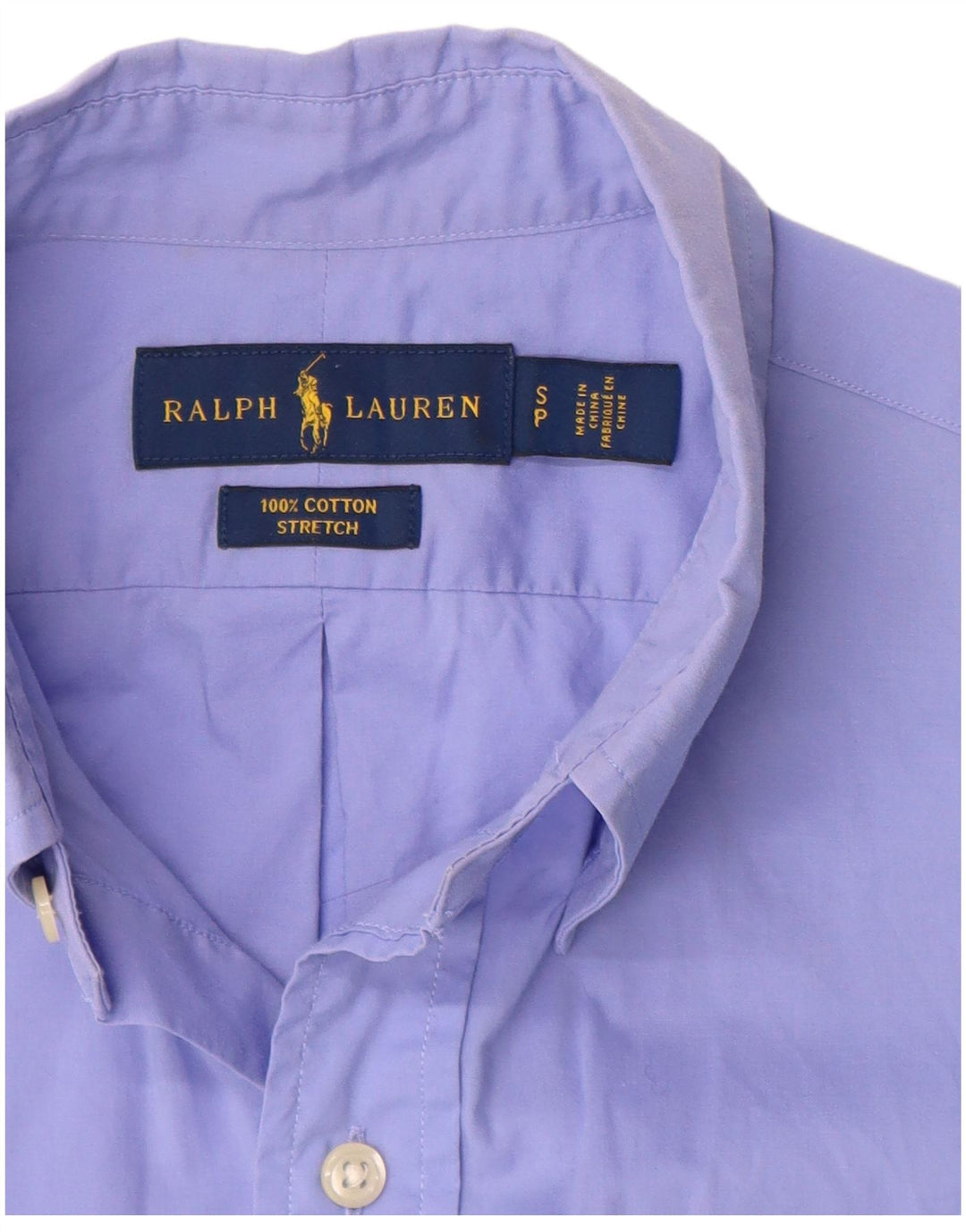 RALPH LAUREN Camicia Uomo Piccola Blu Cotone