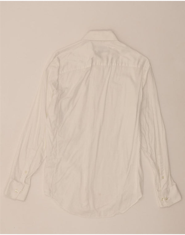 Calvin Klein Mens Slim Fit Shirt Size 15 Medium White Cotton