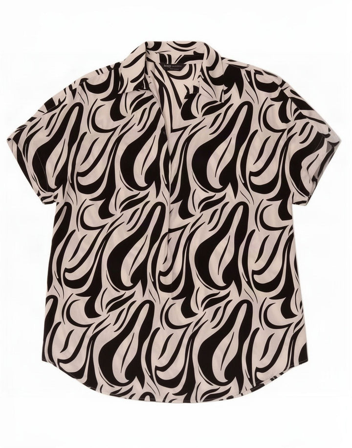 Marks & Spencer Camicetta con motivo astratto da donna Top UK 8 Small Bianca