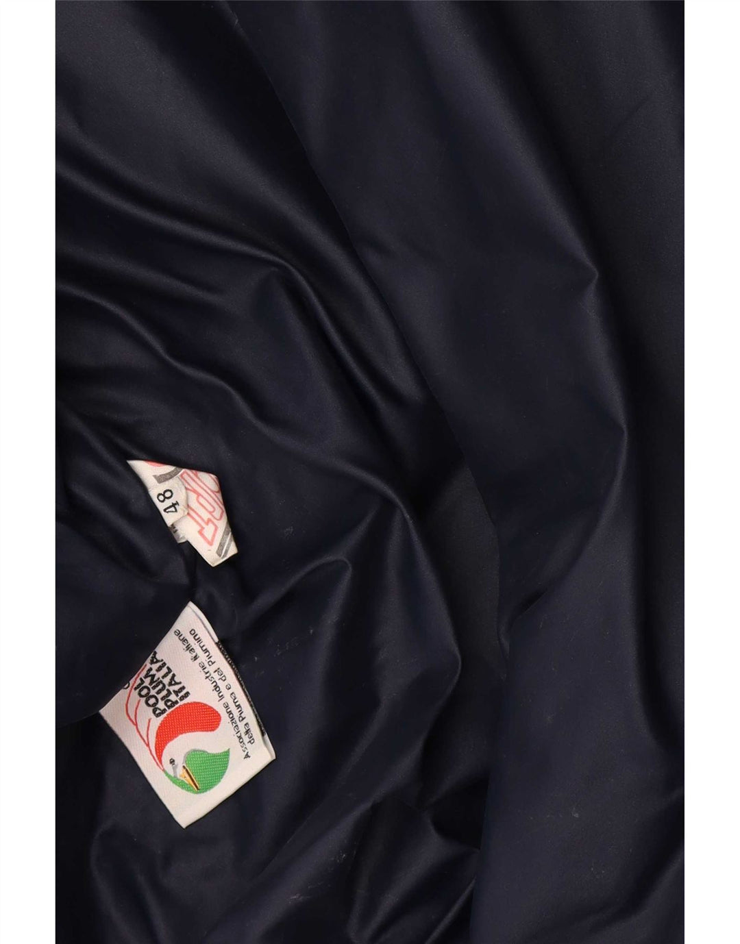 Giacca imbottita con cappuccio vintage da uomo IT 48 Poliammide color block blu medio