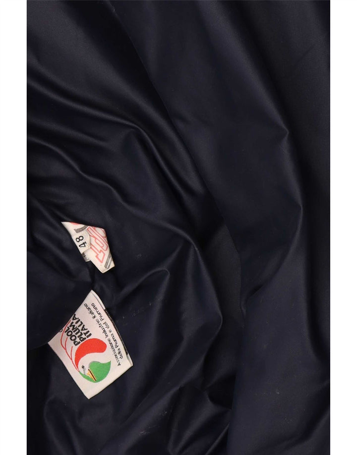 Giacca imbottita con cappuccio vintage da uomo IT 48 Poliammide color block blu medio