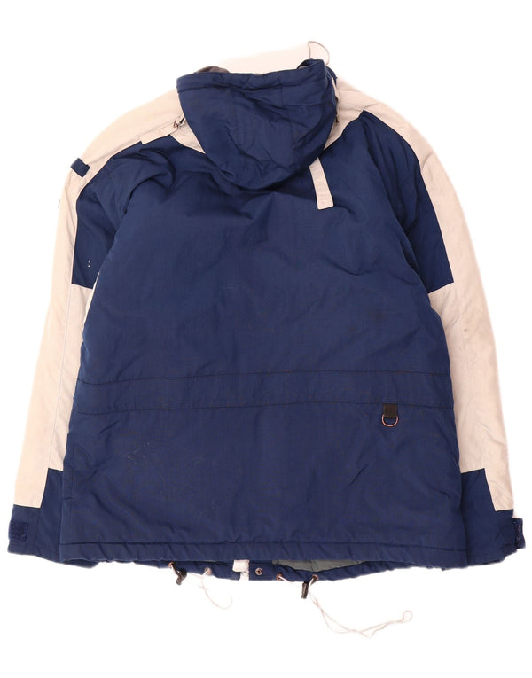 Giacca da sci con cappuccio Geographic da uomo Napapijri UK 42 XL Blu Navy Colourblock