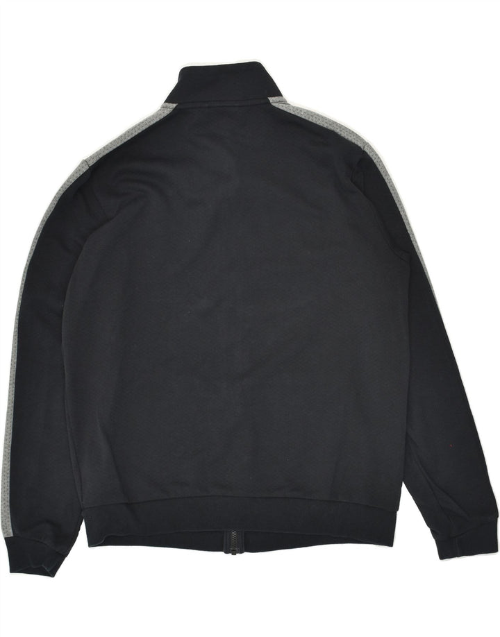 Giacca da ginnastica grafica PUMA da uomo, grande, in cotone color block nero
