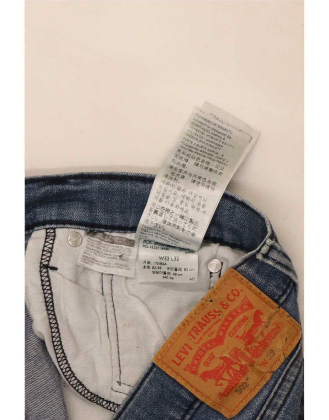 Levi's Uomo 502 Jeans affusolati W32 L32 Cotone blu