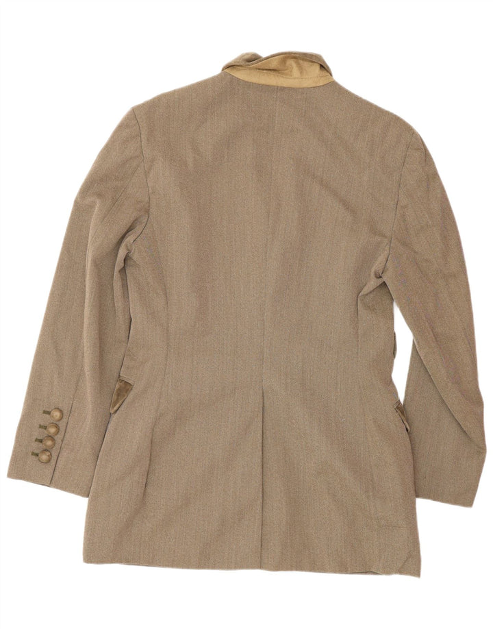 MOSCHINO Set gonna da donna a 3 bottoni in 2 pezzi UK 12 medio W28 marrone classico