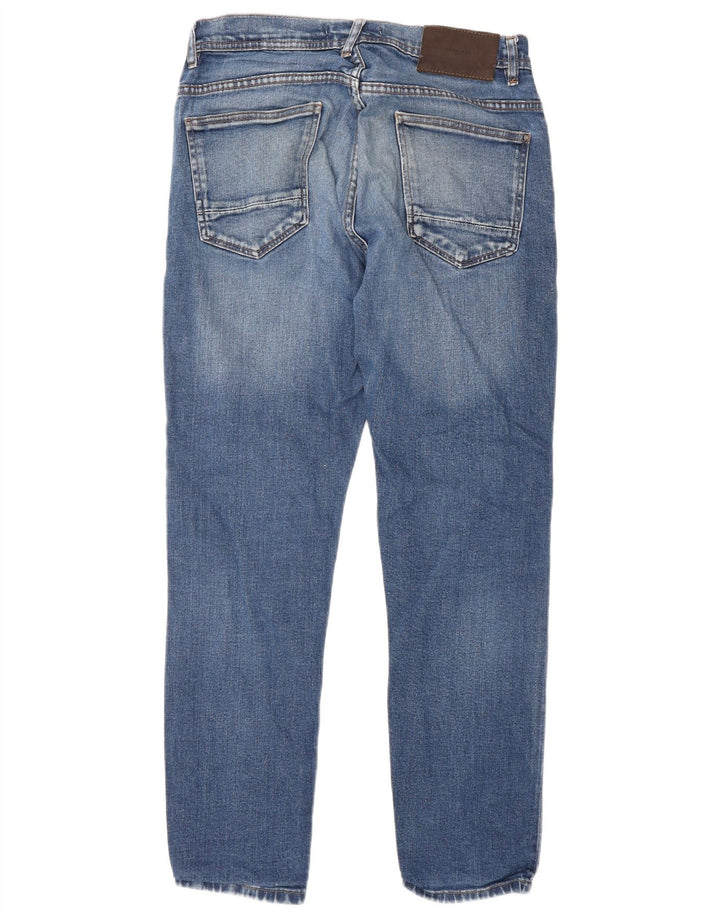 Jeans slim da uomo Zara EU 42 Large W32 L30 Blu