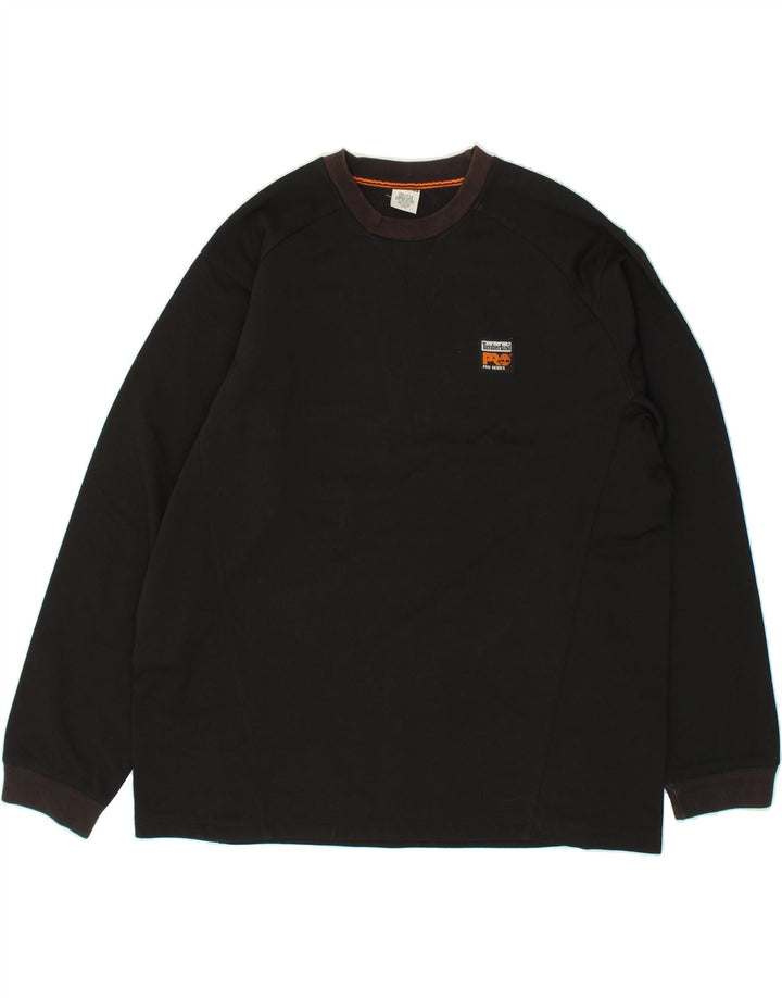 TIMBERLAND Felpa grafica alta da uomo Maglione 2XL Cotone nero