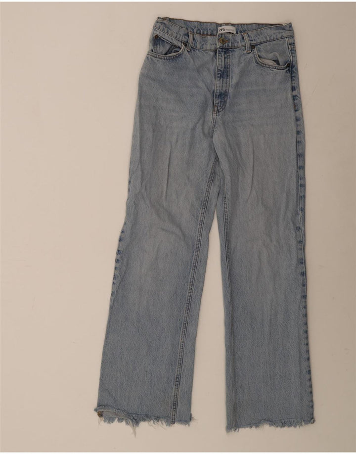 Jeans ZARA da donna a gamba larga EU 40 medio W30 L32 cotone blu