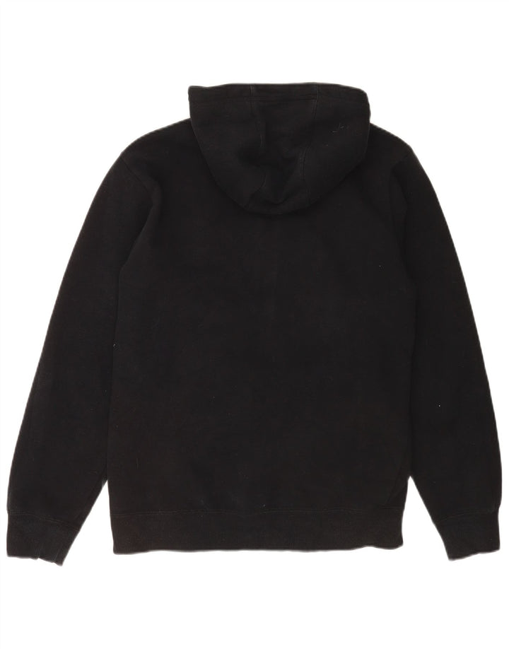 Maglione con cappuccio e zip grafica da uomo Adidas in cotone nero medio