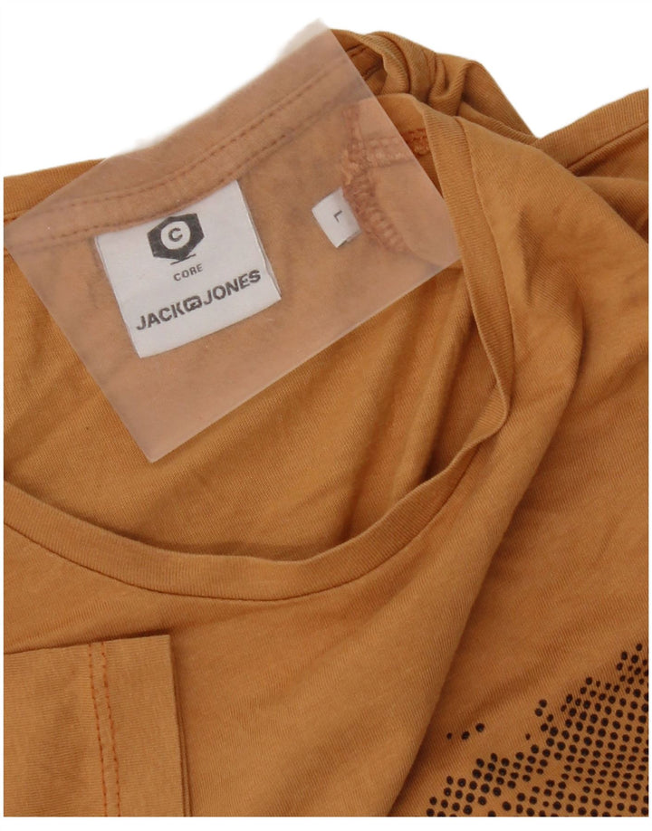 Jack & Jones T-shirt grafica da uomo grande gialla