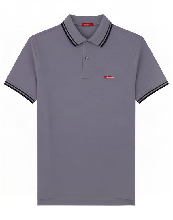 Polo Uomo Ragno IT 48 Cotone Rigato Blu Medio