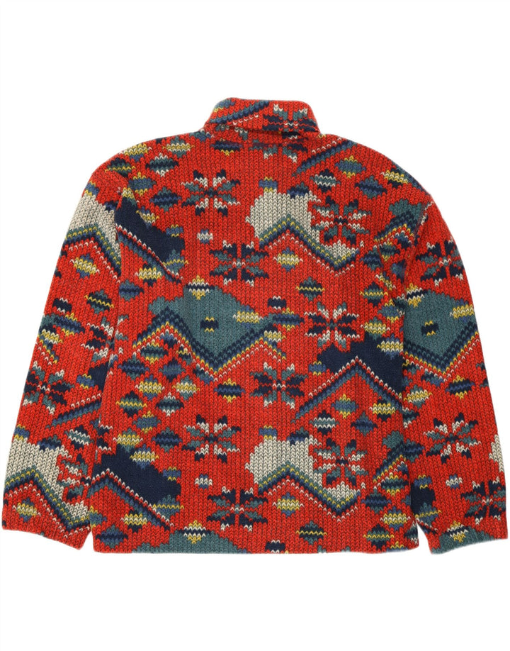 Maglione maglione collo alto in pile da uomo COLMAR 2XL Rosso Fair Isle