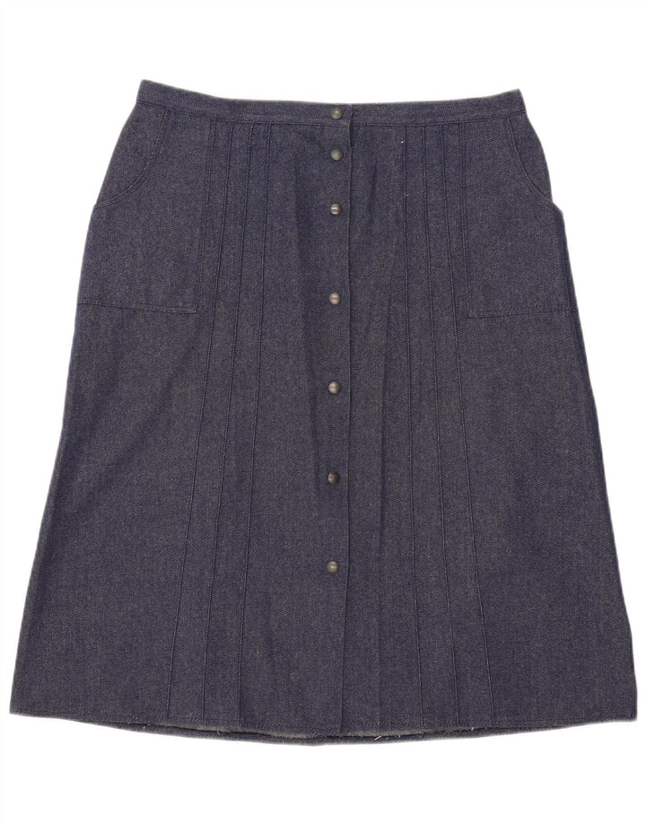Gonna a trapezio da donna vintage W34 grande blu