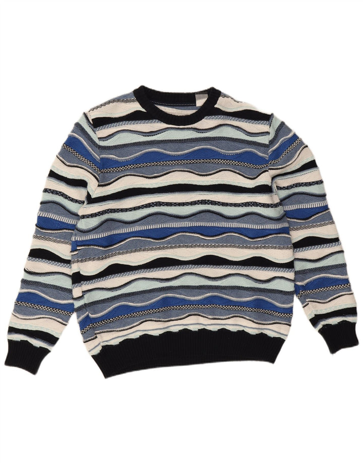 Maglione maglione girocollo da uomo Roger Kent EU 52 Large Blue Colourblock