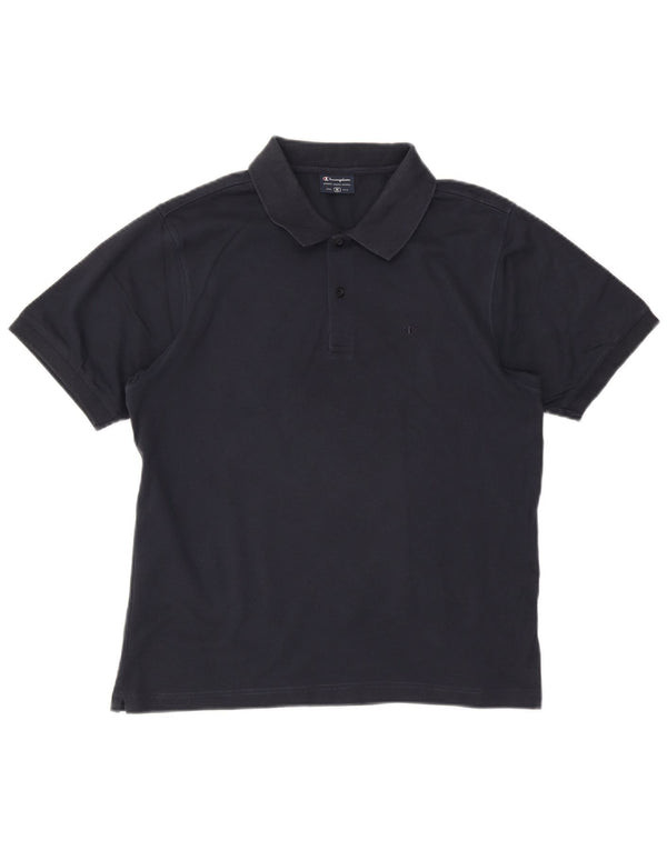 Polo da uomo CHAMPION in cotone blu navy medio