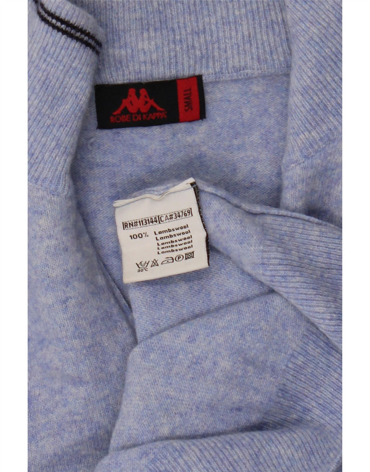 Maglione Kappa da uomo con zip e collo piccolo in lana blu