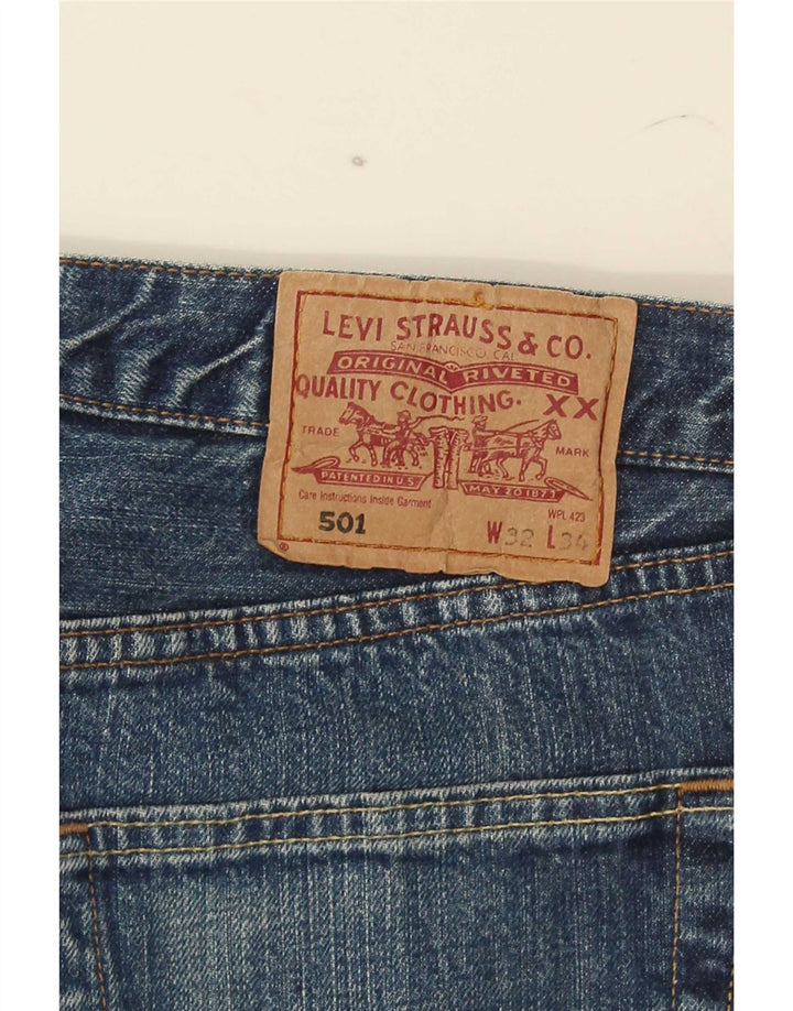Levi's Uomo 501 Jeans dritti W32 L34 Blu