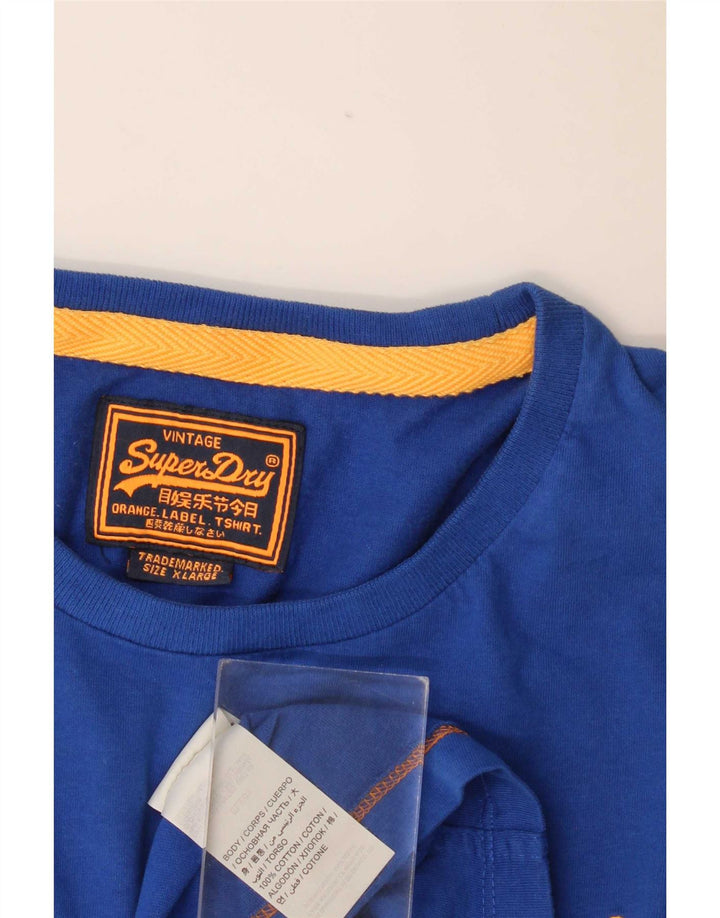 T-shirt da uomo Superdry Top XL in cotone blu