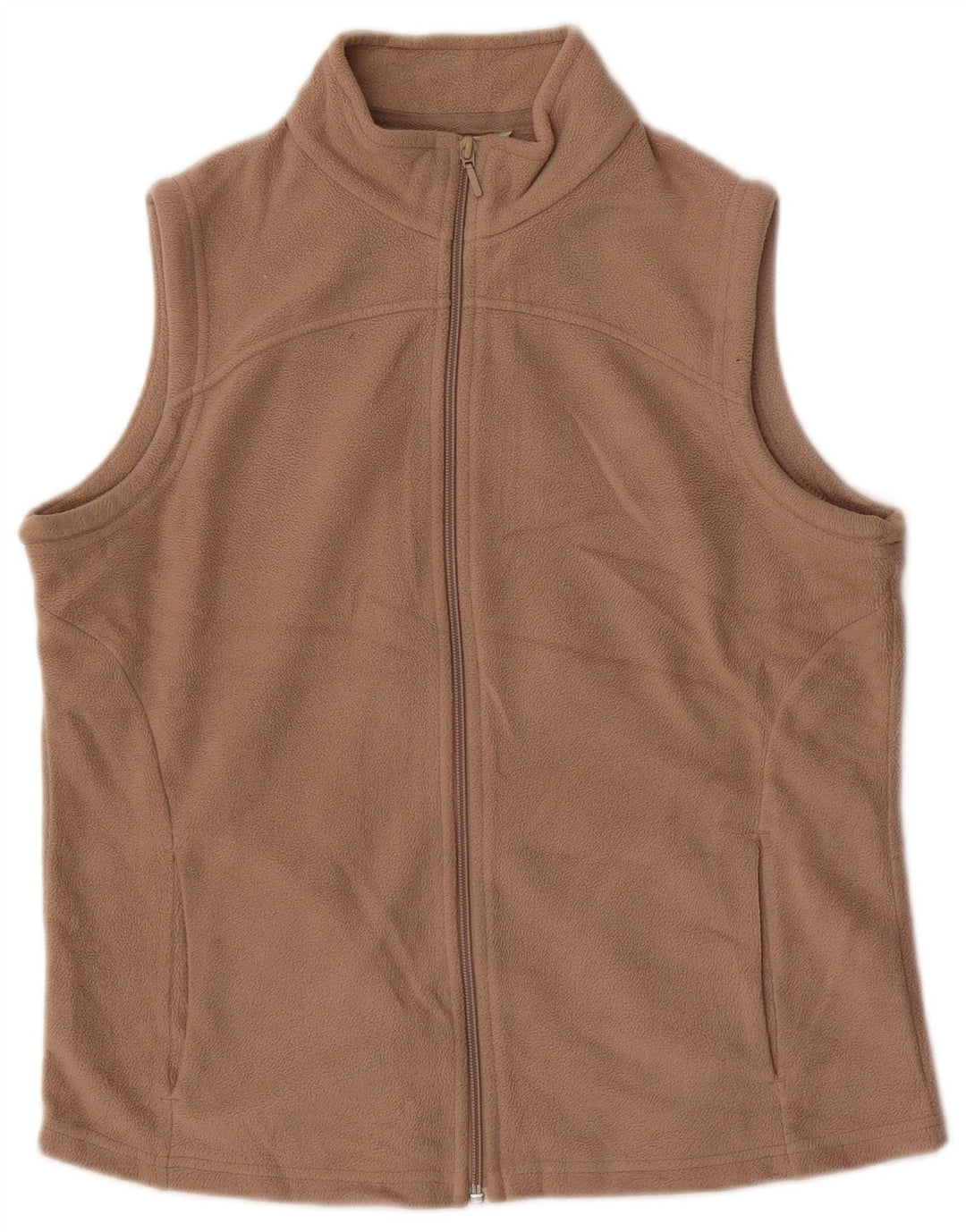 Gilet in pile da donna Marks & Spencer UK 16 Large Beige Poliestere