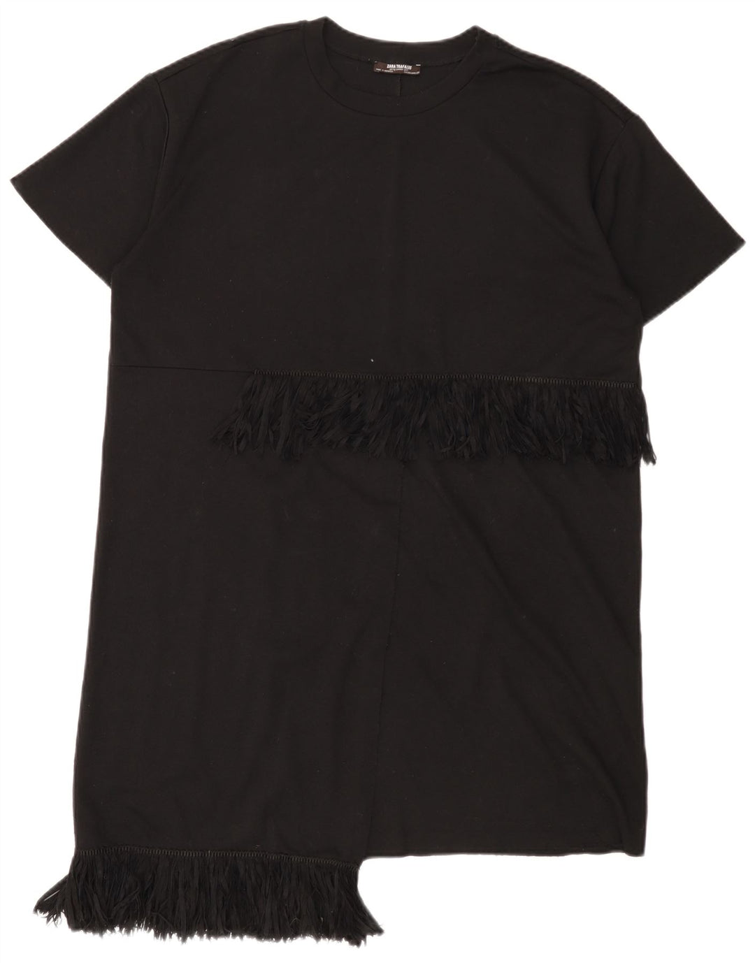 Abito T-shirt oversize da donna ZARA UK 14 medio nero poliestere