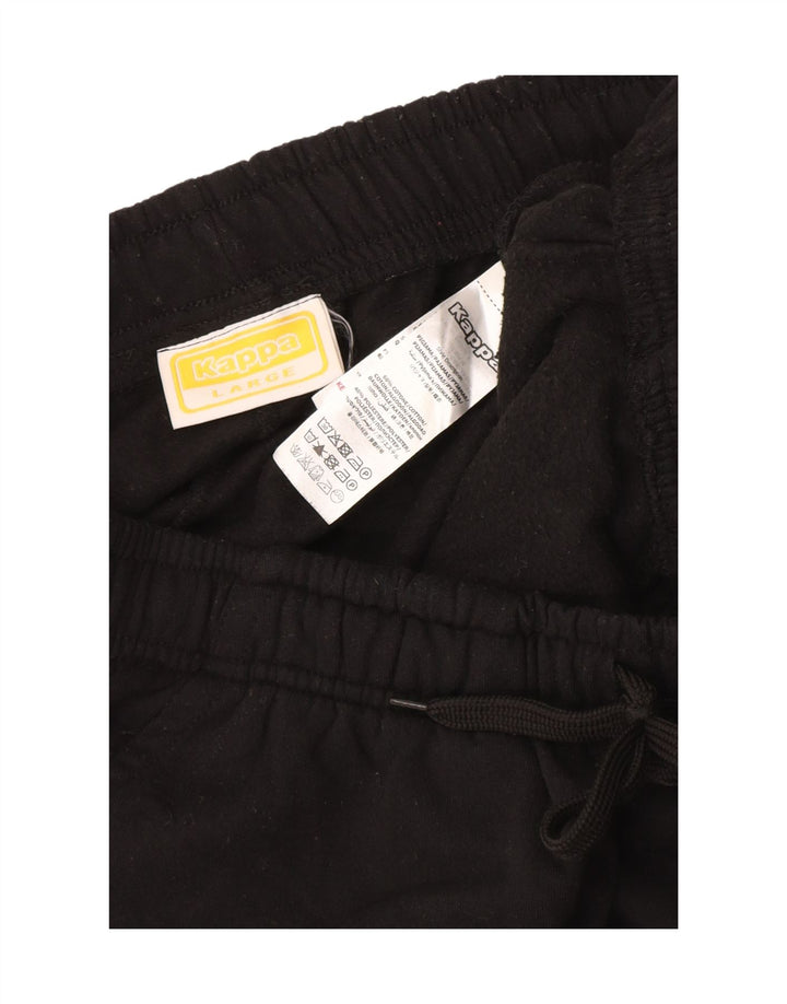 Pantaloni da tuta da uomo Kappa Joggers Large in cotone nero