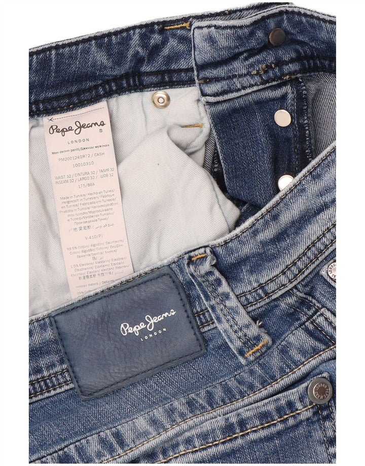 PEPE Jeans Jeans dritti regolari invecchiati da uomo W32 L32 cotone blu