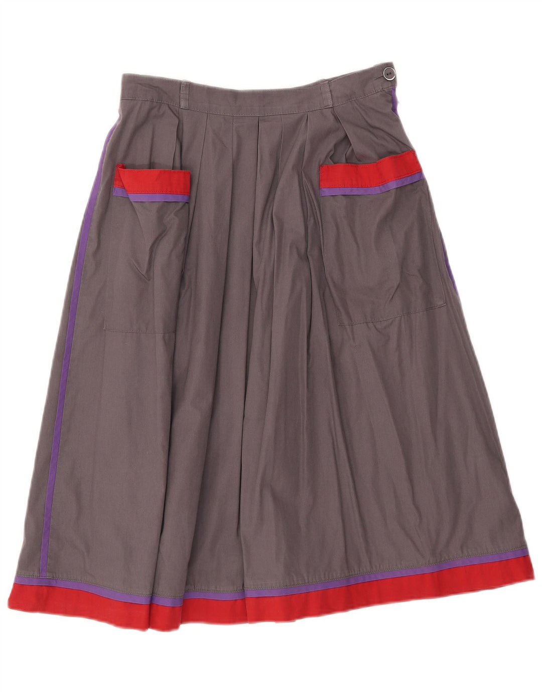 Gonna svasata da donna vintage EU 40 media W28 color block grigio