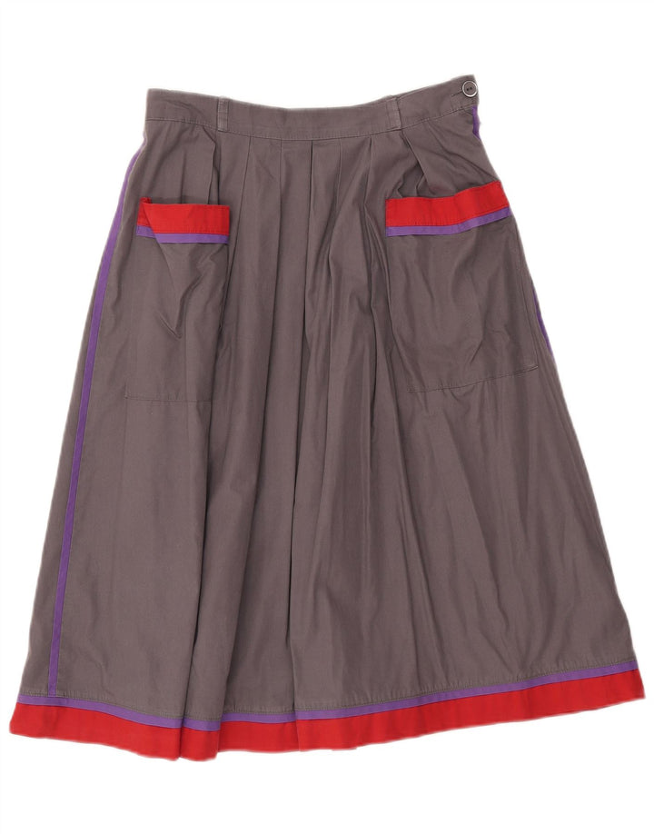 Gonna svasata da donna vintage EU 40 media W28 color block grigio