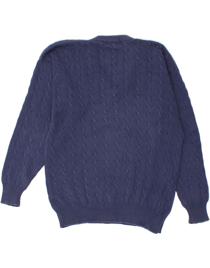 FILA Mens V-Neck Jumper Sweater IT 52 Large Blue Cotton Vintage Fila and Second-Hand Fila from Messina Hembry 