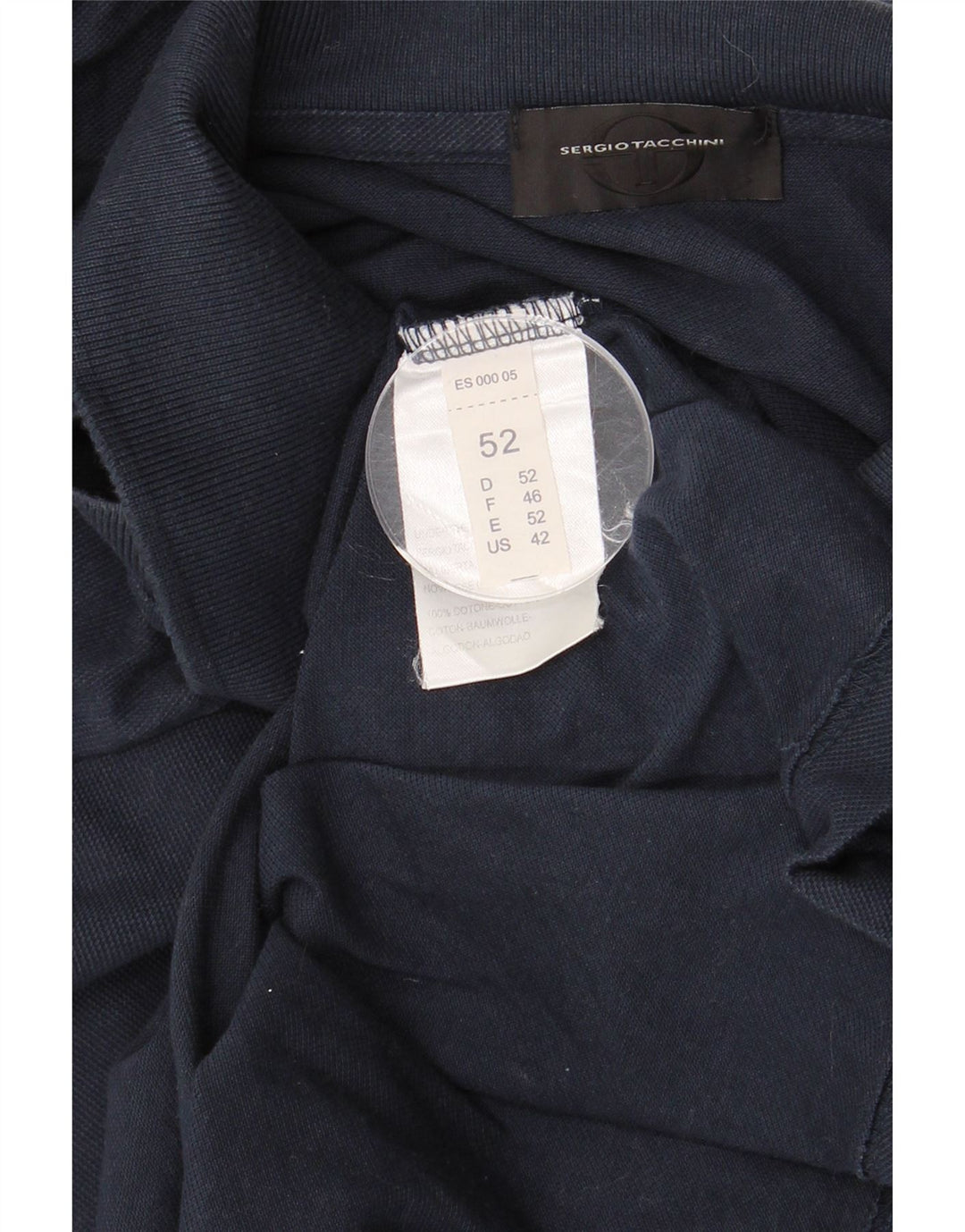 SERGIO TACCHINI Polo Uomo IT 52 Large Blu Navy Cotone